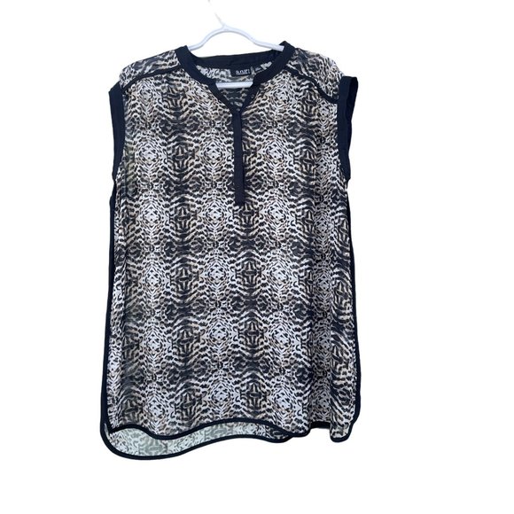 A.N.A Women's petite XL Ana Animal Print flowy Top - Picture 2 of 9